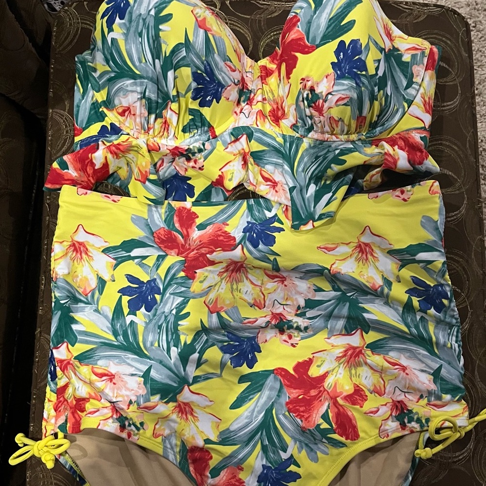 Worn! Good condition! Lane Bryant plus size high waste bikini
